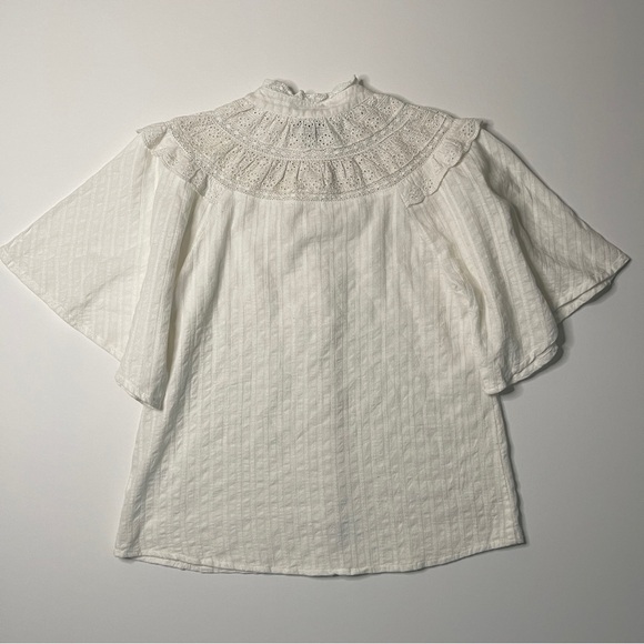 FRNCH Women’s White Romantic Blouse Size Small - Picture 2 of 5